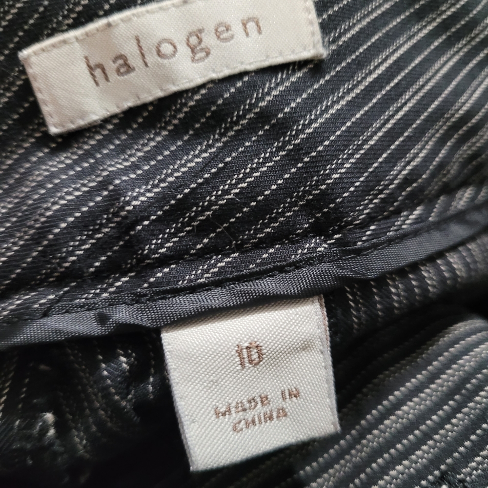 Halogen Charcoal Pinstripe Trousers Pants Size 6 Y2K Style - Picture 3 of 4